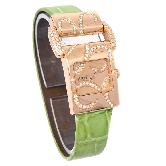 Piaget Accessories - PIAGET Miss Protocole Ref.P10374 Watch 18KYG Crocodile Diamond 191269